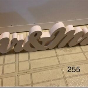 White Mr & Mrs Decorative standing Sign